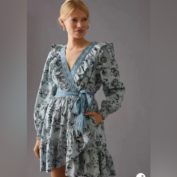 Anthropologie Dresses & Skirts - Anthropologie Ruffle Wrap Dress NWT!!
